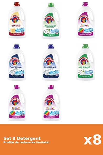 Chanteclair Set 8 Detergent Chanteclair: 1xMarsilia, 2xMosc Alb, 3xColor, 2xC...