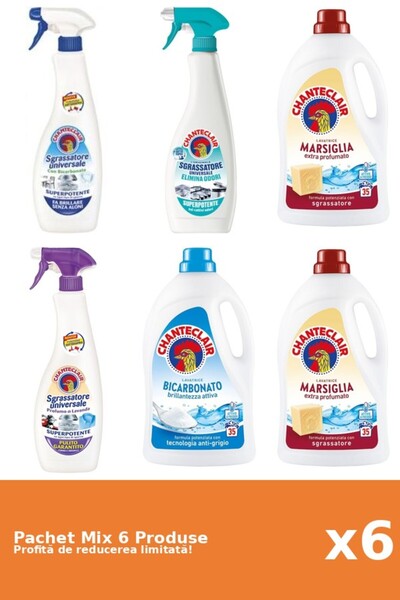 Chanteclair Set 6 Mix Chanteclair: 3 Degresant, 3 Detergent