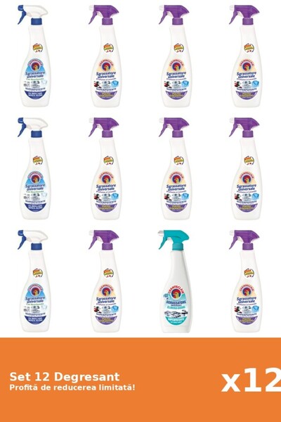 Chanteclair Set of 12 Chanteclair Degreaser: 3xBicarbonate, 7xWhite Musk, 1xL...