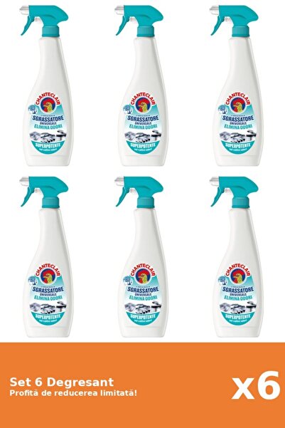 Chanteclair Set of 6 Anti-Odor Degreaser, 600 ml