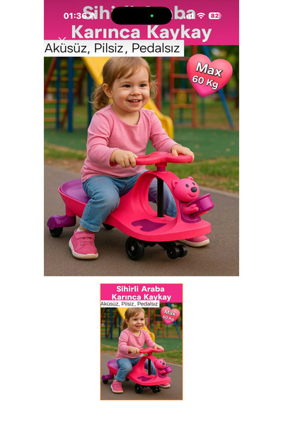 YUMURCAKTOYS Karınca Kaykay