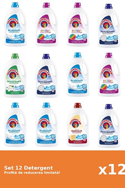 Chanteclair Set 12 Detergent Chanteclair: 4xBicarbonat, 3xColor, 3xClasic, 1x...