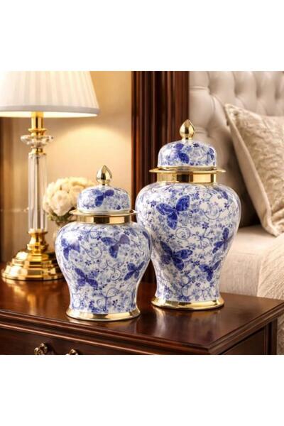 Generic Luxury Decorative Vase Set with Classic Butterfly Patterns