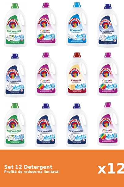 Chanteclair Set 12 Detergent Chanteclair: 2xMosc Alb, 4xColor, 1xBicarbonat, ...