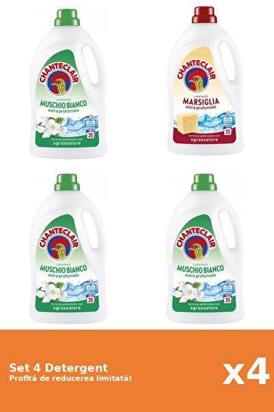 Chanteclair Set 4 Detergent Chanteclair: 3xMosc Alb, 1xMarsilia