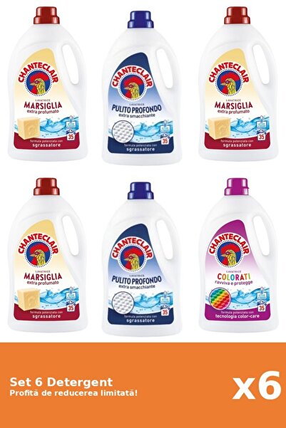 Chanteclair Set 6 Detergent Chanteclair: 3xMarsilia, 2xClasic, 1xColor