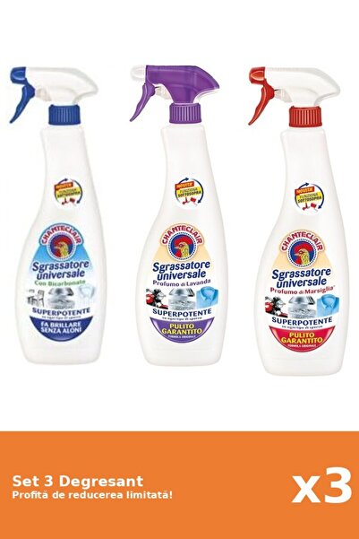Chanteclair Set of 3 Chanteclair Degreaser: 1xBicarbonate, 1xWhite Musk, 1xMa...
