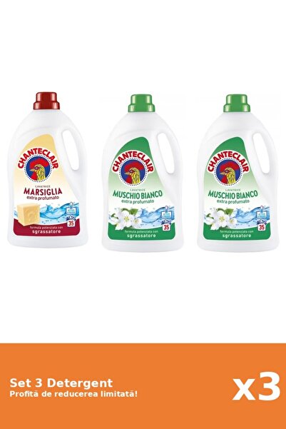 Chanteclair Set 3 Chanteclair Detergent: 1xMarseille, 2xWhite Musk