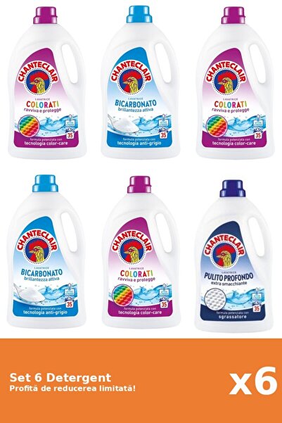 Chanteclair Set 6 Detergent Chanteclair: 3xColor, 2xBicarbonat, 1xClasic