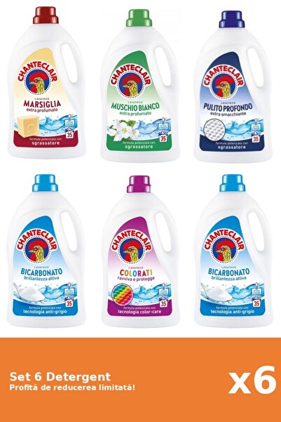 Chanteclair Set 6 Detergent Chanteclair: 1xMarsilia, 1xMosc Alb, 1xClasic, 2x...