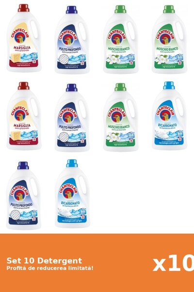 Chanteclair Set 10 Detergent Chanteclair: 2xMarsilia, 3xClasic, 3xMosc Alb, 2...