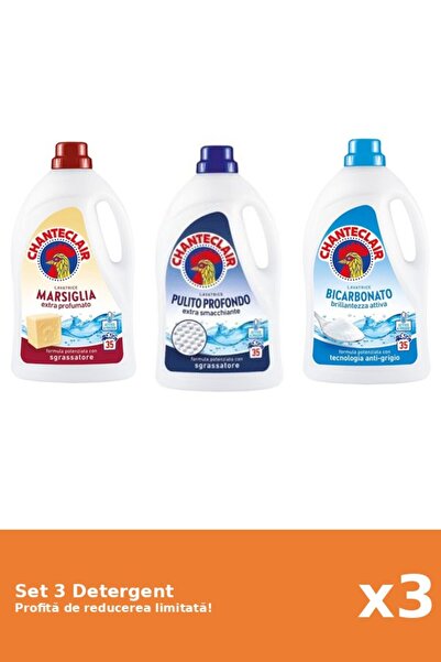 Chanteclair Set 3 Detergent Chanteclair: 1xMarsilia, 1xClasic, 1xBicarbonat