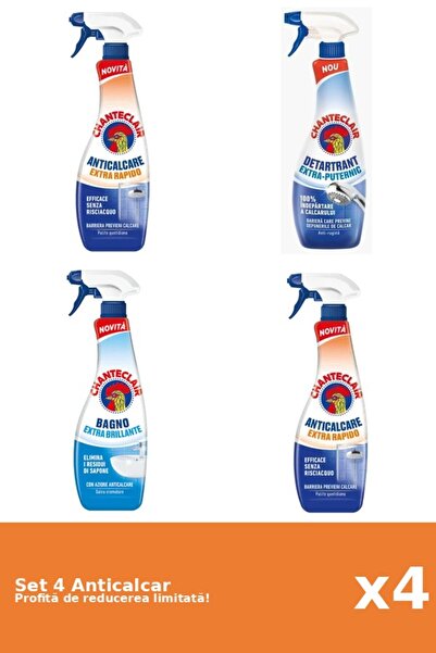 Chanteclair Set of 4 Chanteclair Anti-limescale: 2xRapid, 1xStrong, 1xClassic