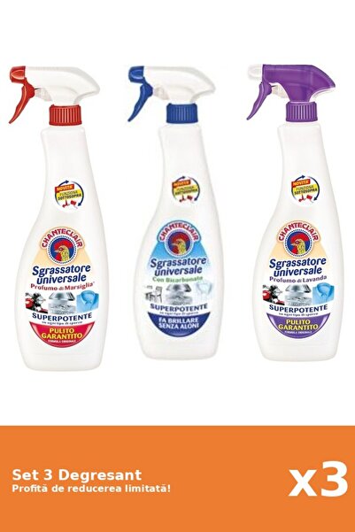 Chanteclair Set of 3 Chanteclair Degreaser: 1xMarseille, 1xBicarbonate, 1xLav...