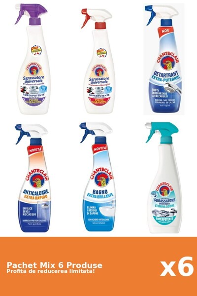 Chanteclair Set of 6 Chanteclair Mix: 3 Degreaser, 3 Anti-limescale