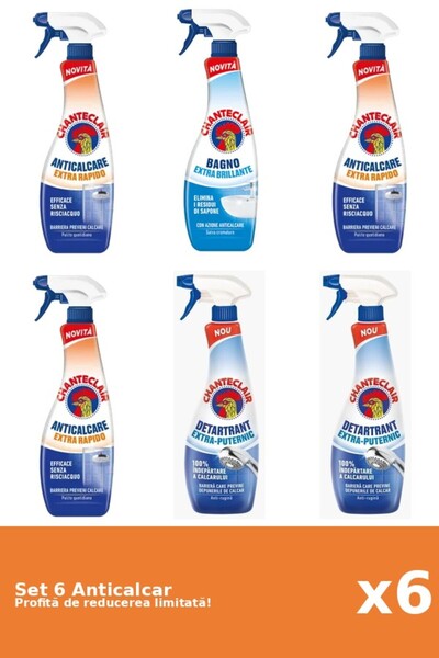 Chanteclair Set of 6 Chanteclair Anti-limescale: 3xRapid, 1xClassic, 2xStrong