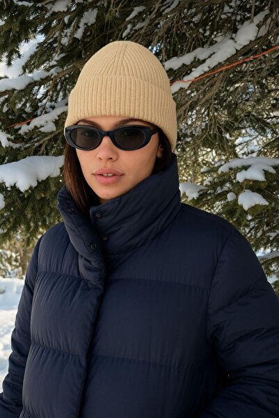 stravis Soft textured Corded Fabric beige beanie