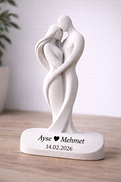 ALYA' DaN 14 Şubat Sevgililer Günü Kişiye Özel Minimal Çift Heykelleri