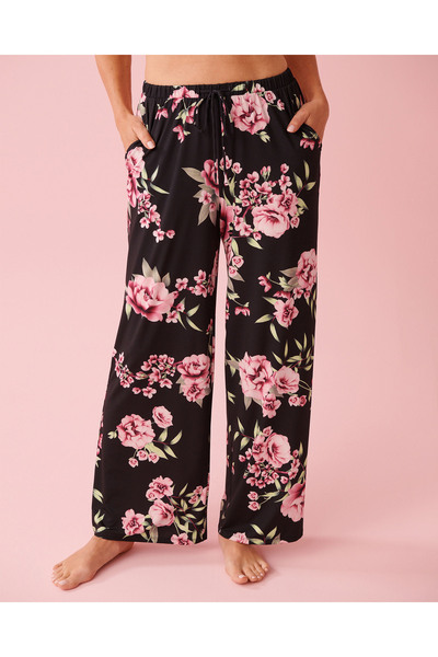 La Vie en Rose Peony Print Recycled Fibers Pants