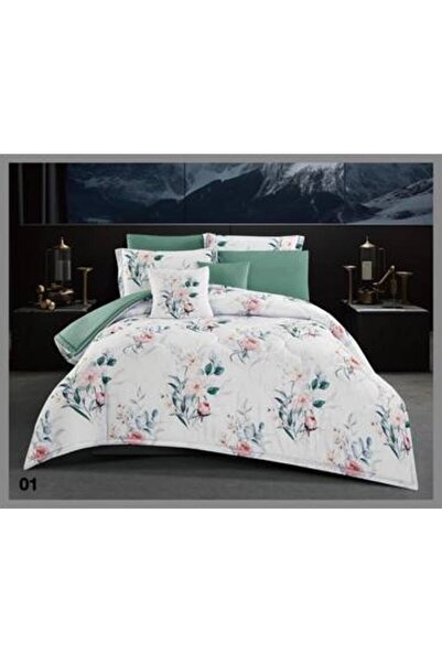 Jinan sa Green Summer Bedspread - Double Size 200x200 cm, 8-Piece Set