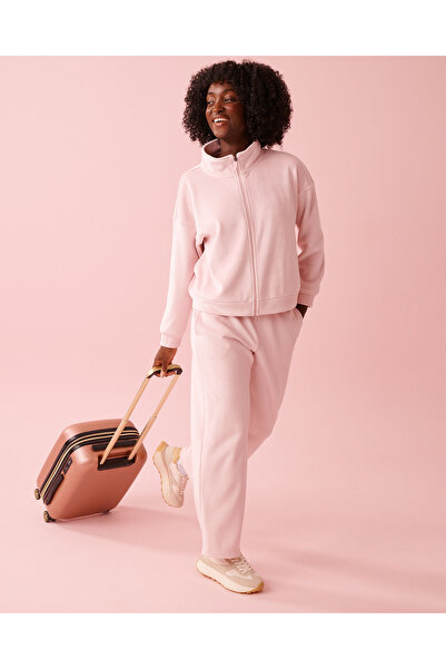 La Vie en Rose سترة رياضية بسحاب مضلع ثقيل