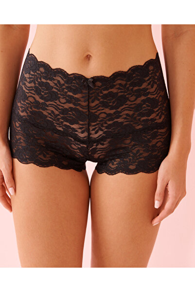 La Vie en Rose Lace High Waist Boyshort Panty