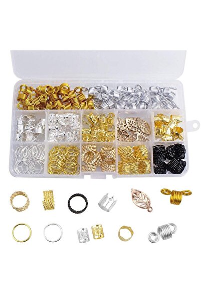 Arabest Adjustable metal cuffs, long hair braid, beaded braided head