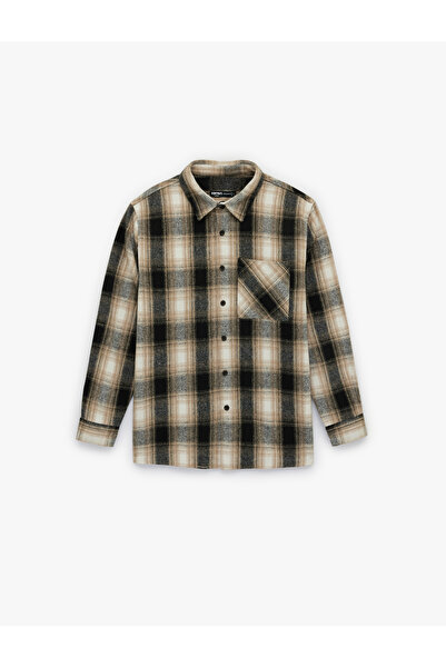 Koton Πουκάμισο Ξυλοκόπος με κλασικό γιακά και μακρυμάνικο με τσέπες
