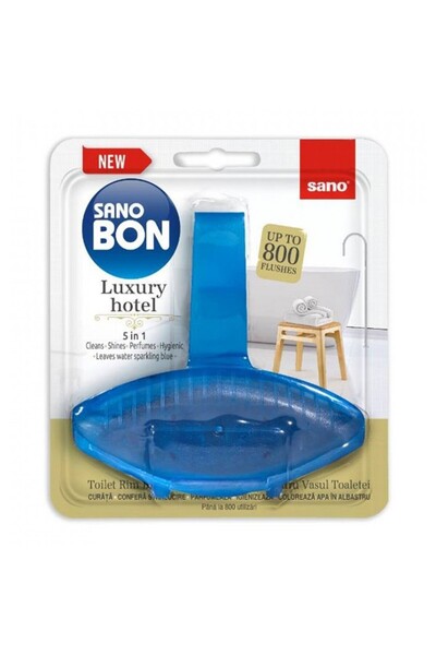 Sano Set 4 x Odorizant Toaleta Solid Bon 5 in 1 Luxury Hotel, Blue, 800 Utili...