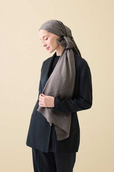 Imannoor İman I Baklava Antrasit Ramy Jakar Şal 70x190