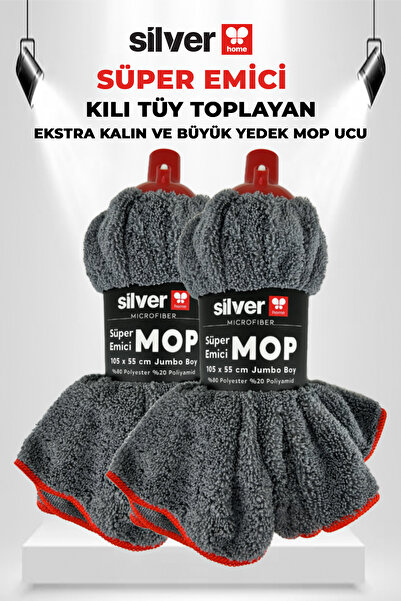 SİLVER HOME Ekstra Kalın ve Büyük Kıl Tüy Toplayan Süper Emici Mikrofiber Yed...