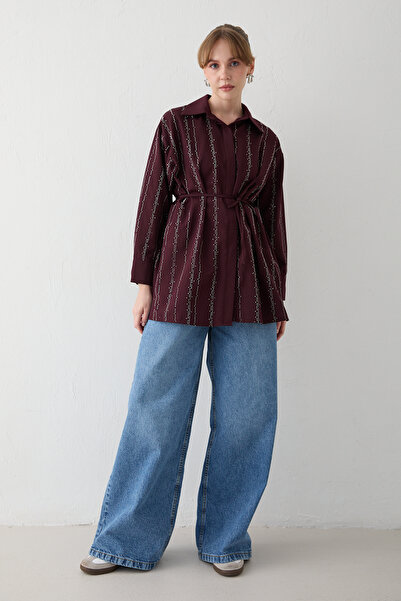 Melike Tatar قميص من قماش البوبلين المرصع 32-2620