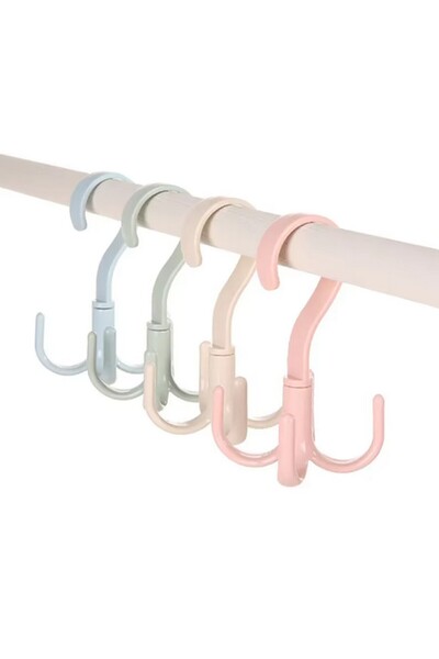 Monte Lua 4 قطع، خطاف تعليق دائري متعدد الأغراض، قابل للدوران 360 درجة، 4 أذرع،