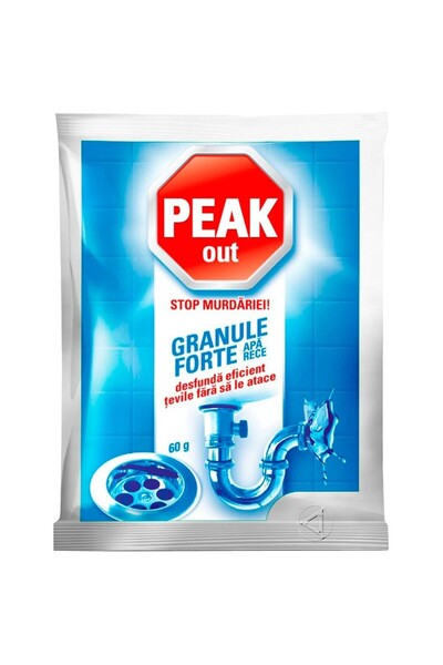 Peak WC Set 12 x Plicuri Granule Forte Desfundat Tevi Peak Out Apa Rece, 60 g