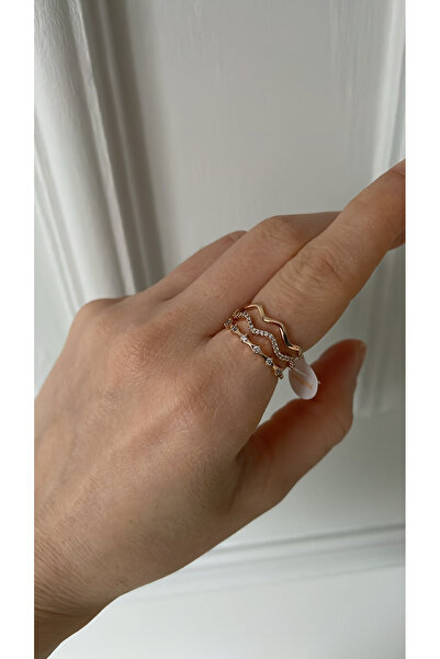 XUPING JEWELRY Ayarlanabilir Rose Renk Minimal Yüzük | Günlük Kullanım