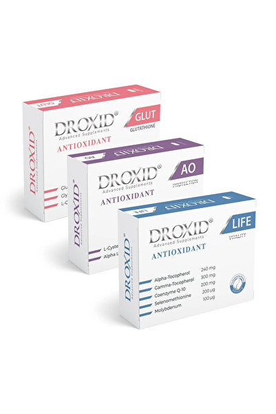 DROXİD Kombinasyon 9 - GLUT + AO + LIFE Antioksidan ve Amino Asit Takviye Set...