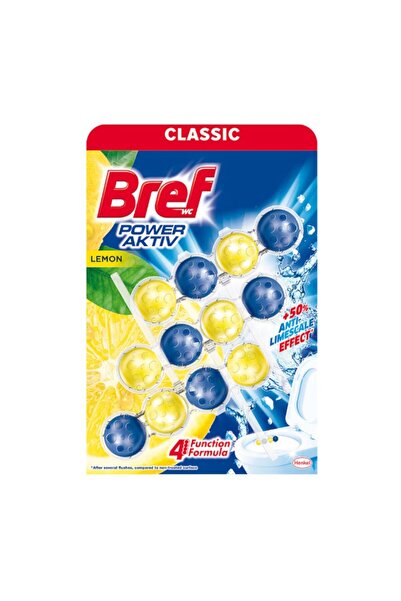 Bref Set 3 x 3 Odorizante Toaleta, Aktiv Power Lemon, 50 g