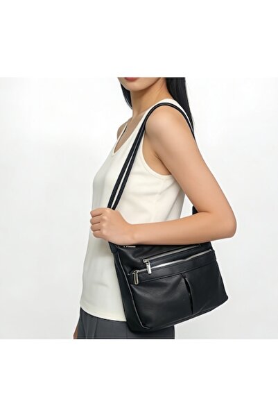 OEM Women's Crossbody Bag Leather Black