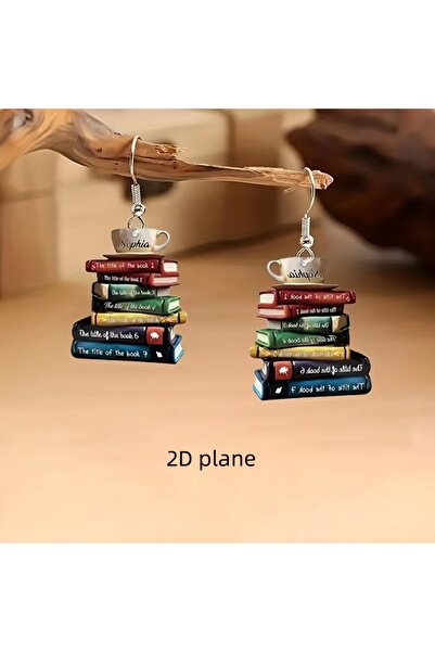 Choice Silver Plated 1 pair of school season back-to-school season books 2D f...