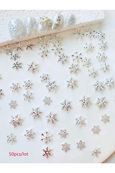 Choice 50 قطعة - DMIX-350 - 50 قطعة من قطع معدنية ثلاثية الأبعاد على شكل ندفا...