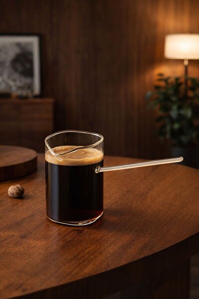 YzHome وعاء قهوة مربع من زجاج البورسليكات المقاوم للحرارة سعة 300 مل