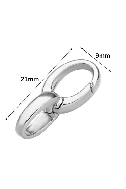 Choice مشبك بيضاوي مطلي بالذهب عيار 14 أو 18 قيراطًا، أبيض اللون، مقاس 9 × 21...