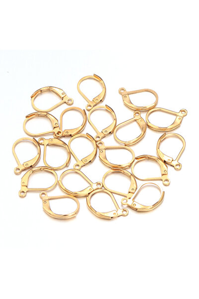 Choice 20pcs Gold Clip 20pcs Stainless Steel DIY Earrings Hooks Clasp Clip Fi...