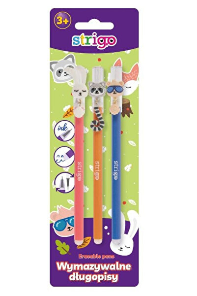 Strigo Blister - 3 thermosensitive ink pens - Forest Heroes