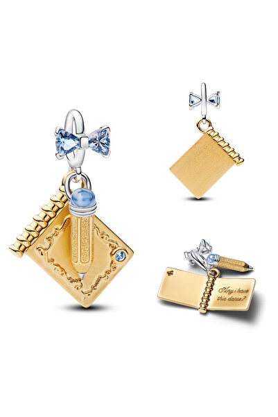 Choice قلادة AMC7356 جديدة أصلية من الفضة الإسترليني عيار 925، بتصميم قمر وقل...