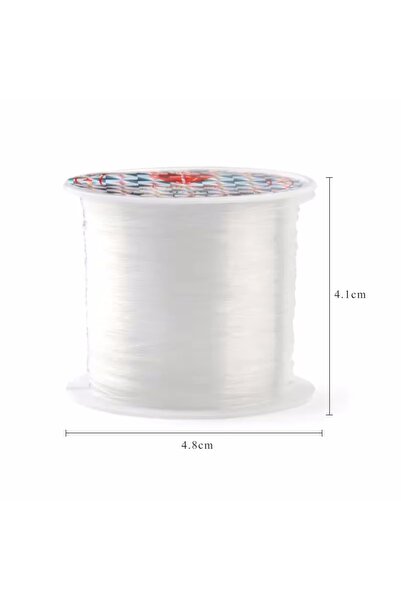 Choice7 خيط صيد بلاستيكي كريستالي بطول 100 متر، بدون مطاط، 0.3 مم - 55 مترًا،...