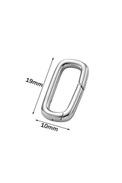 Choice مشبك بيضاوي مطلي بالذهب عيار 14 أو 18 قيراطًا، أبيض اللون، مقاس 19 × 1...
