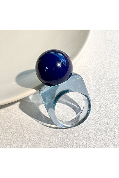 Choice خاتم مربع الشكل مصنوع من الراتنج، مقاس 7، بتصميم عصري وجذاب، يضفي لمسة...