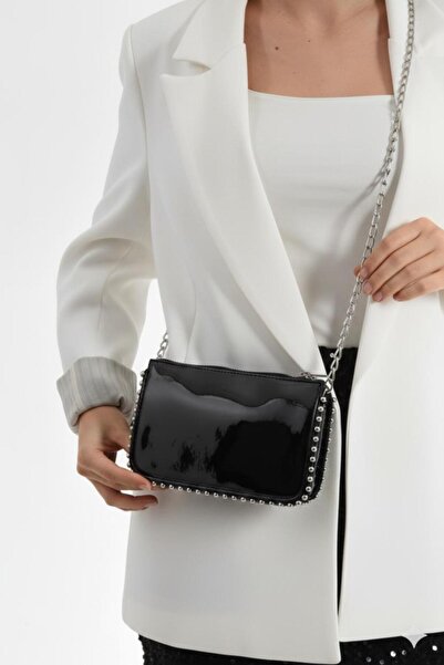 Zealous حقيبة ميني بونكيه من الجلد اللامع