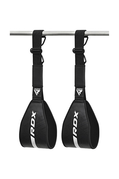 RDX Gym workout straps F6 Kara, White, plain